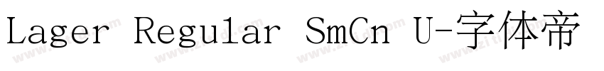 Lager Regular SmCn U字体转换